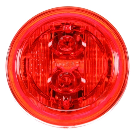 Truck-Lite 30 Series, Low Profile, Led, Red Round, 6 Diode, Marker Clearance Light, Pc, Pl-10, 12V 30285R